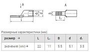 наконечник ншмл 6-11 штифтовой луженый (квт) упак.100шт