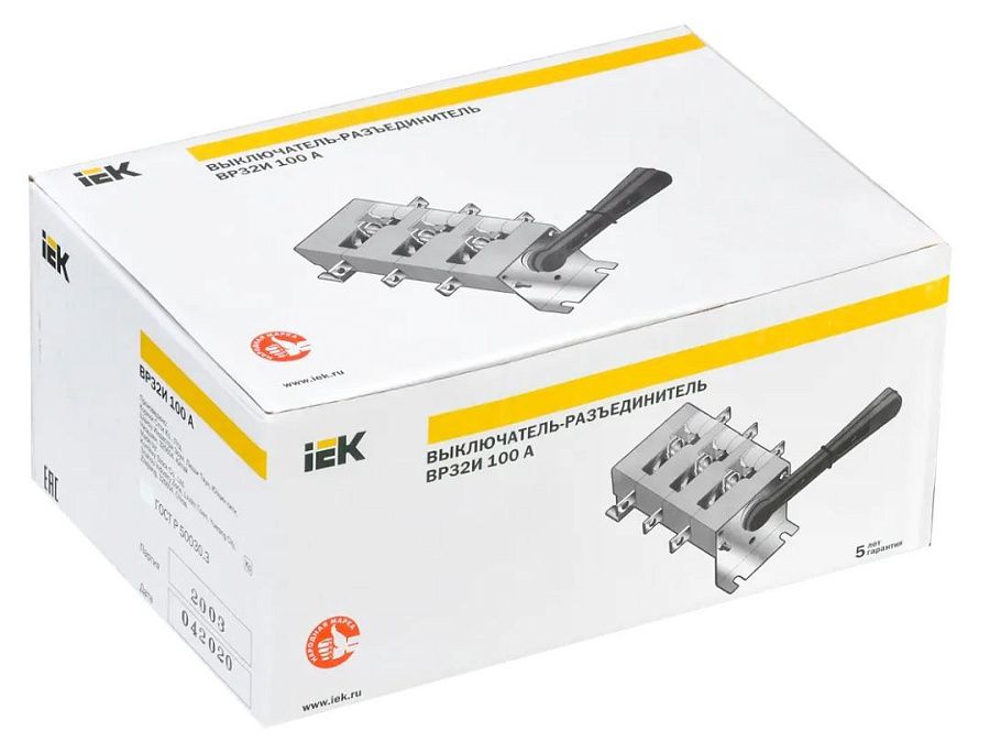 выключатель-разъединитель вр32и-35а30220 250а iek
