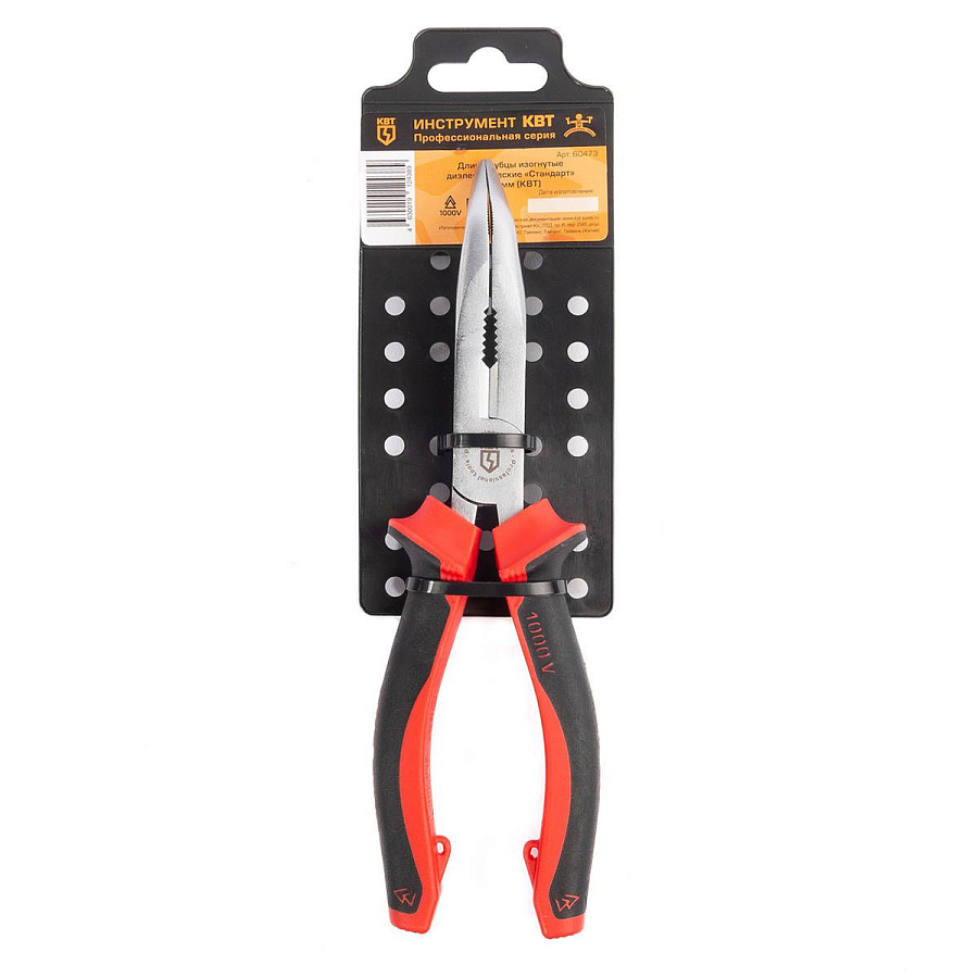 длинногубцы изогнутые диэлектрические 200 мм серия стандарт для работ под напряжением до 1000 в (квт) 