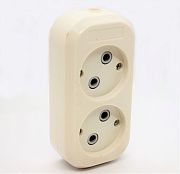 колодка "эксперт" без з/к 2 гнезда 10а  ekf 