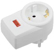 сетевой фильтр сф-01 1 место 2p+pe 16а белый iek 