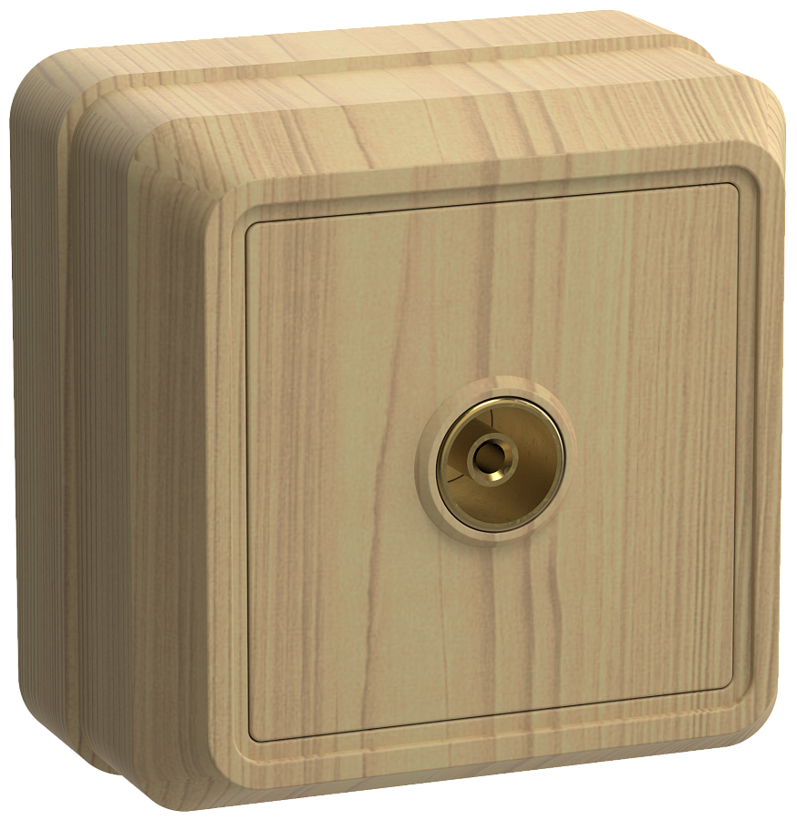 ртв20-ос розетка 1местн. телевиз. октава (сосна)