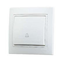 Кнопка звонка белый Lezard MIRA