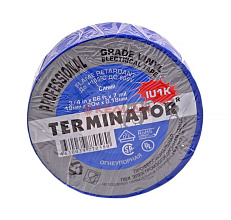 Изолента ПВХ Terminator UI1K синяя19мм*20м, толщина 0,18 огнеупорная (упак.10/200шт.)