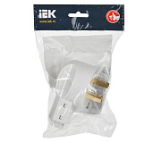 вилка разборная для плиты с з/к 32а белая впл10-к iek 