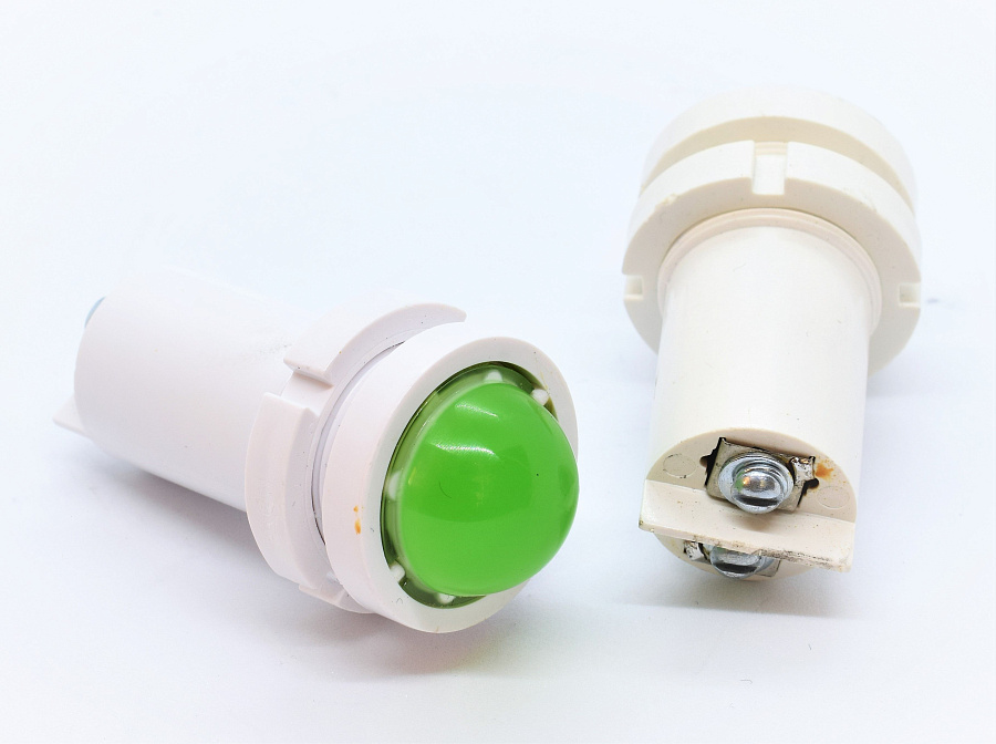 светодиодная коммутаторная лампа скл-14а-л-2-24 зелёная, м22