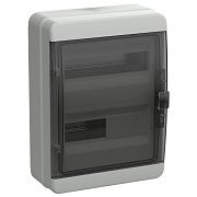 tekfor корпус пластиковый кмпн-24 ip65 черная прозрачная дверь iek