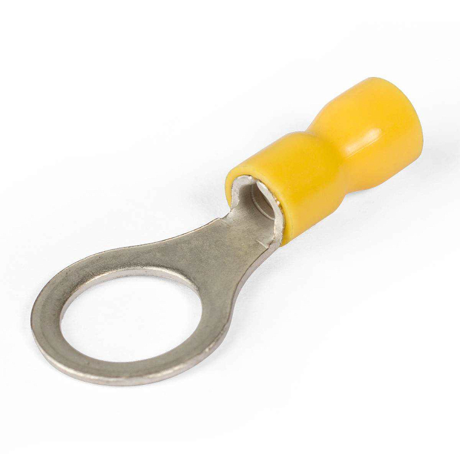 наконечник нки 6,0-6 (кольцо) 2,5-6мм2, м6, жёлтый (™квт) упак.100шт.