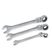 ключ комбинированный трещоточный с шарниром 19мм (квт) 