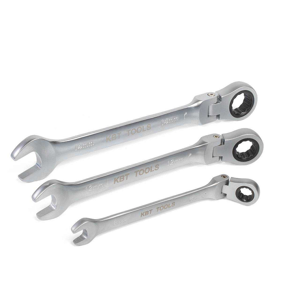 ключ комбинированный трещоточный с шарниром 19мм (квт) 