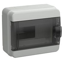 TEKFOR Корпус пластиковый КМПн-8 IP65 черная прозрачная дверь IEK