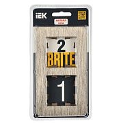 brite рамка 2-местная ру-2-1-бр металл шампань re al iek