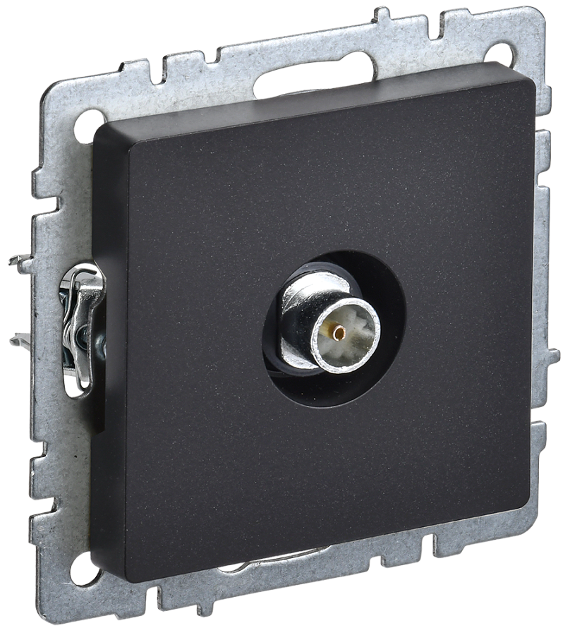 brite розетка tv оконечная ртв11-0-брч черный iek