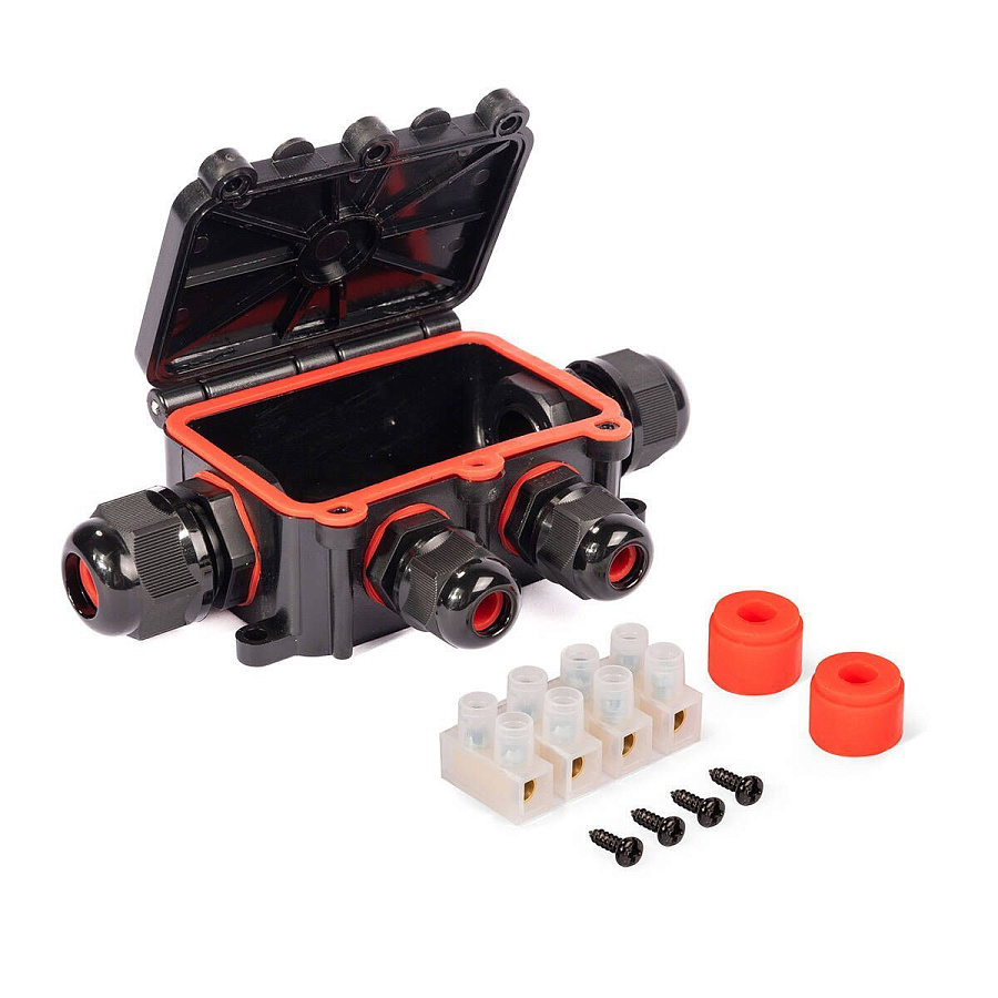 коробка распределительная герметичная 4-х вводная mg box m-4 ip68 (fortisflex)