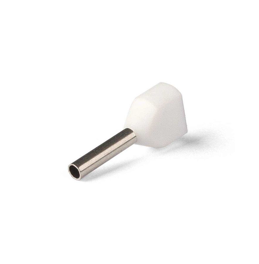 наконечник ншви (2) 0,5-8 серый 2х0,5 мм2 (квт) упак.100шт.