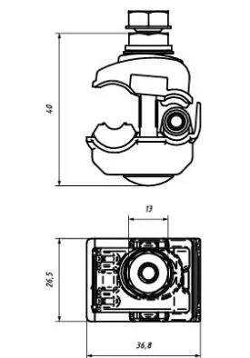 зажим ответвительный р-4 ( 6-95мм2 /1,5-10мм2) (нилед) 