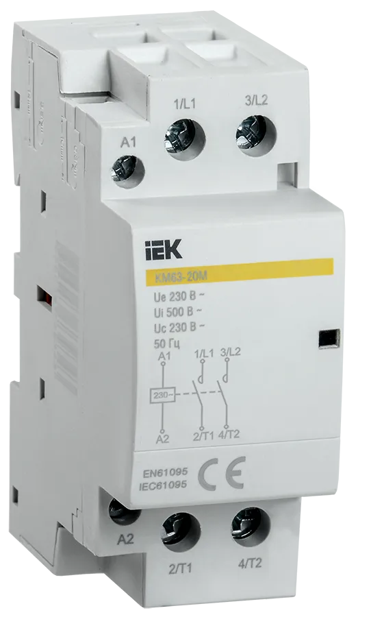контактор модульный км63-20м ac iek