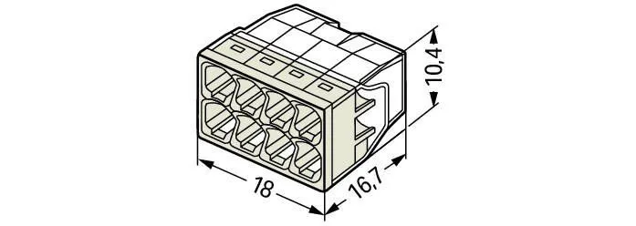 клемма wago 2273-208 8х2,5мм2 (упак.50шт.)
