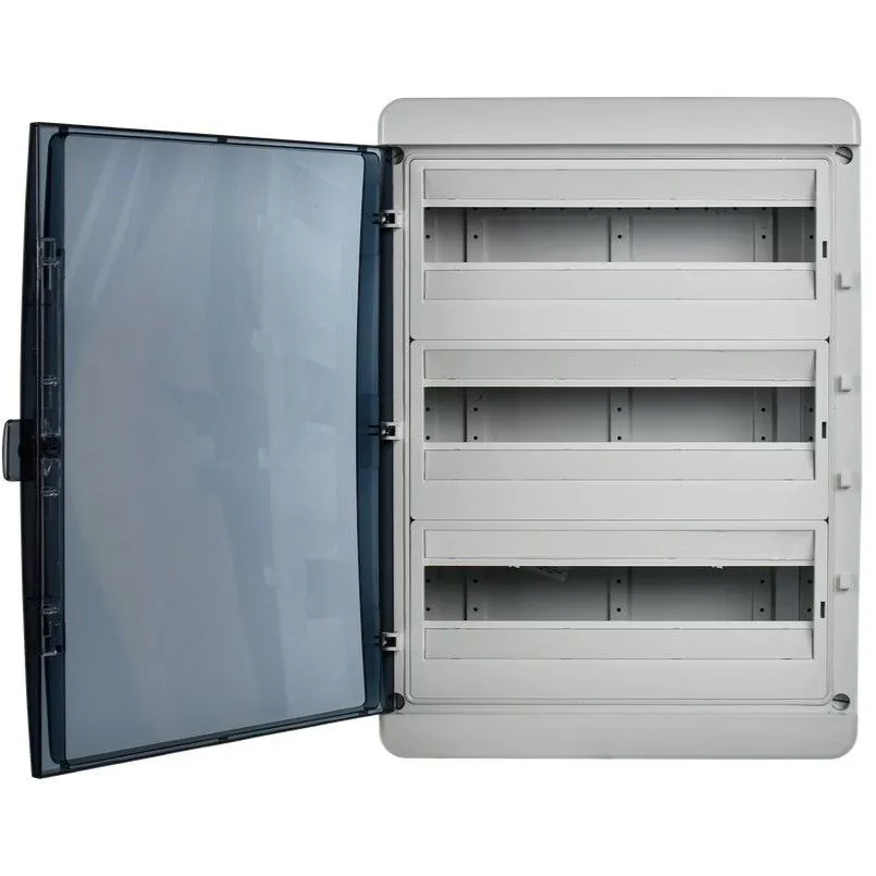 tekfor корпус пластиковый кмпн-54 ip65 черная прозрачная дверь iek
