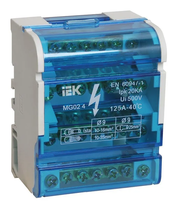 шины на din-рейку в корпусе (кросс-модуль) шнк 4х7 3l+pen iek 