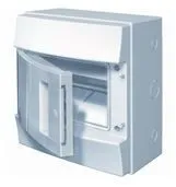 Корпус пластиковый накладной 8 модулей непрозрачная дверь серый MISTRAL IP65 (250×232×154мм) 1SL1101A00 ABB