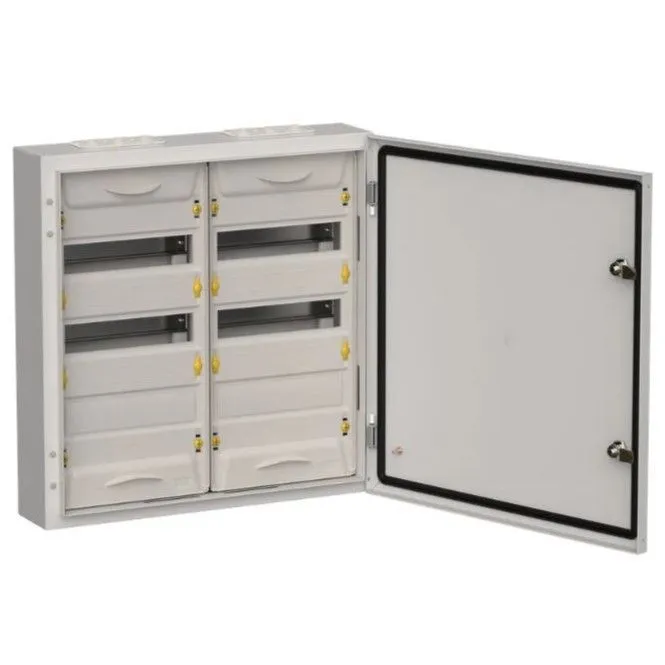 titan 5 корпус металлический щрн-72 (2х36) 585х570х140мм ip54 серый (одна дверь) iek