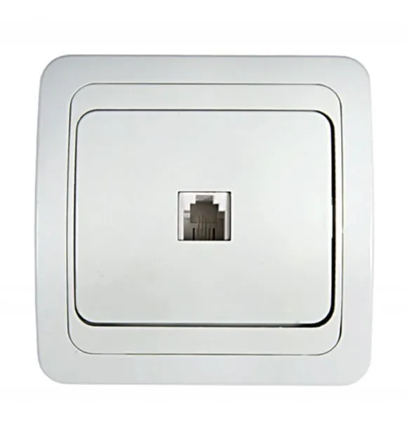 розетка телефонная classico белая 2128 (asd)