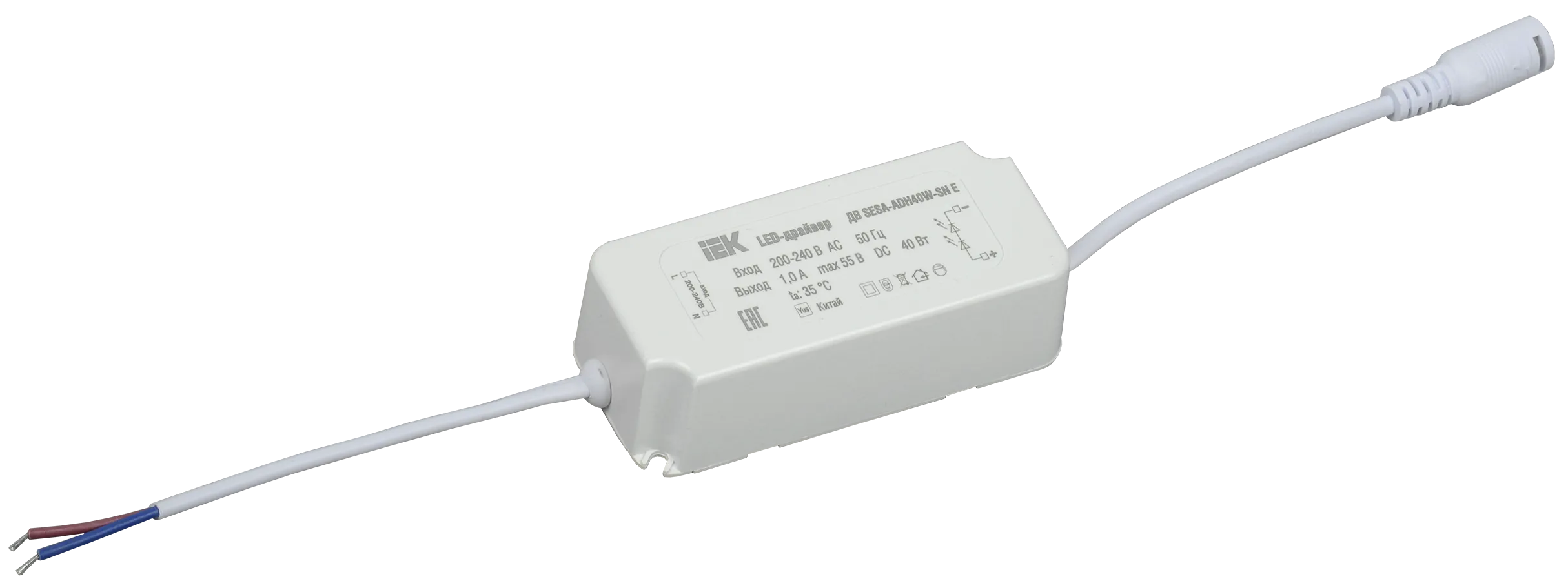 LED-драйвер тип ДВ SESA-ADH40W-SN Е, для LED светильников 40Вт IEK