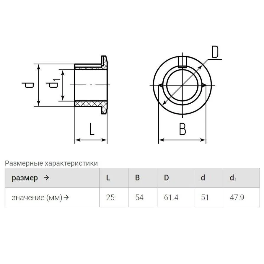 втулка в54 (fortisflex) 