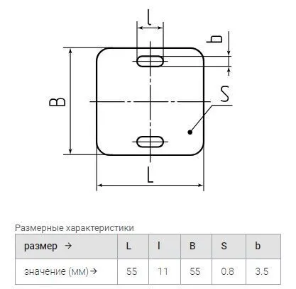 бирка у-134мг мягкая ( до 1000в) квадратная (упак.100 шт) (fortisflex)