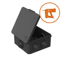 Коробка Промрукав 100х100х50 распаячная о/п ЧЁРНАЯ IP55 (упак.60шт.)