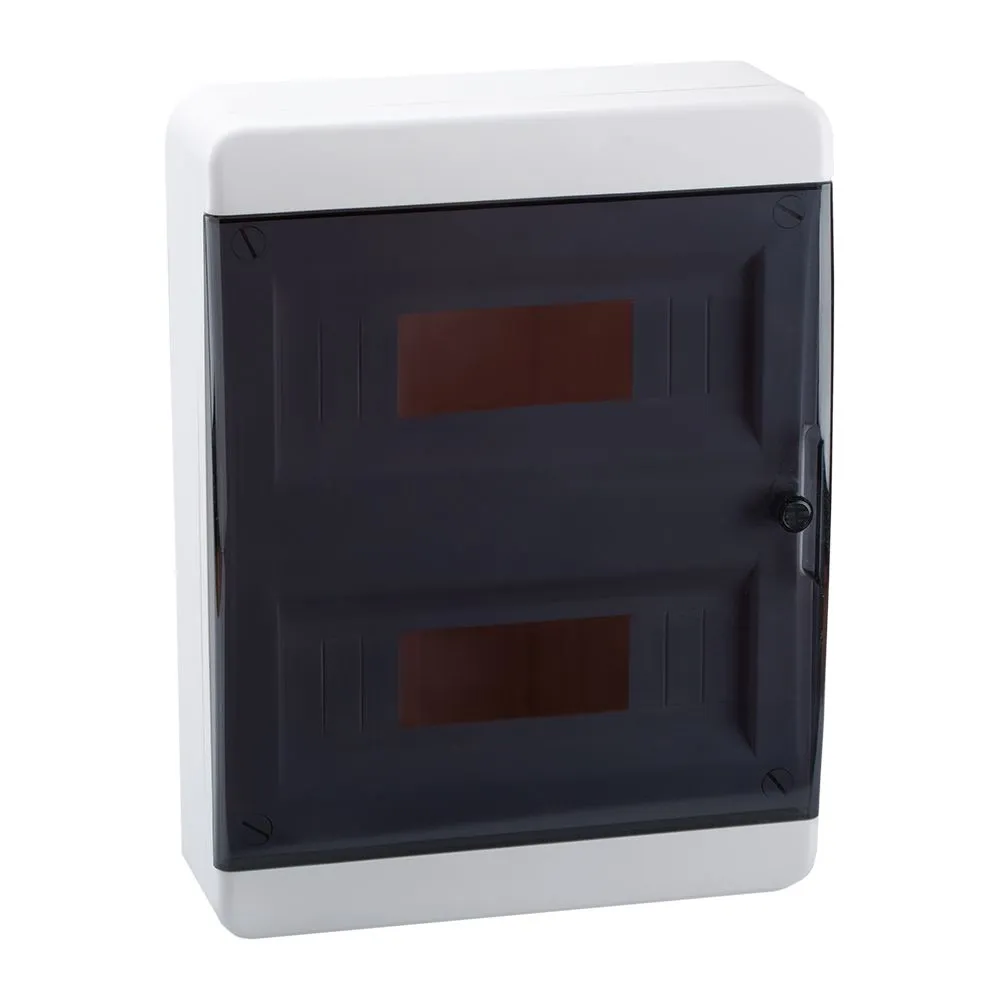 Щит навесной 24 мод. IP41 (BNK 40-24-1) прозрачная черная дверца (Текфор)