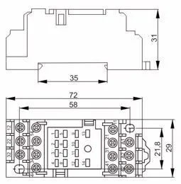розетка ors-g-2-4 для реле ogr-2 4c oni 