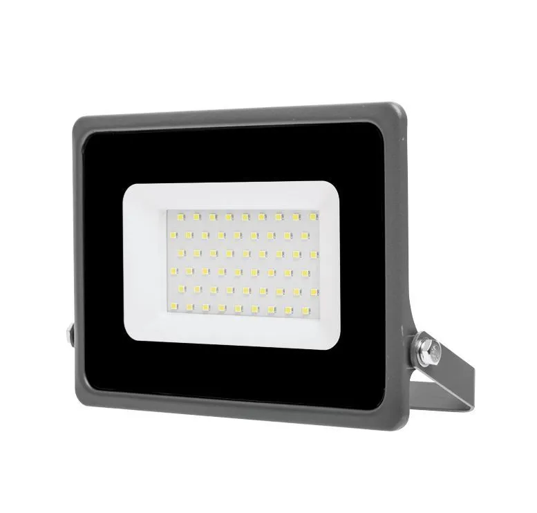 прожектор светодиодный wolta wfl- 50w/07 серый 50вт 6500к ip65