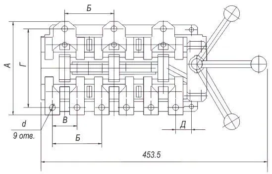 переключатель вд1-3551п  250а  правый (электродеталь)
