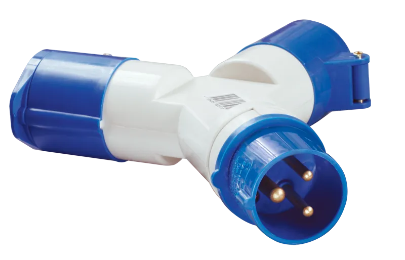 адаптер двухлучевой сси-1012 2p+pe 16а 200-250в ip44 iek 