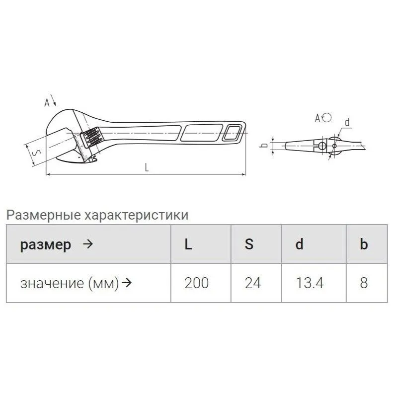 ключ разводной рк-24 серия kbt-professional (квт) 