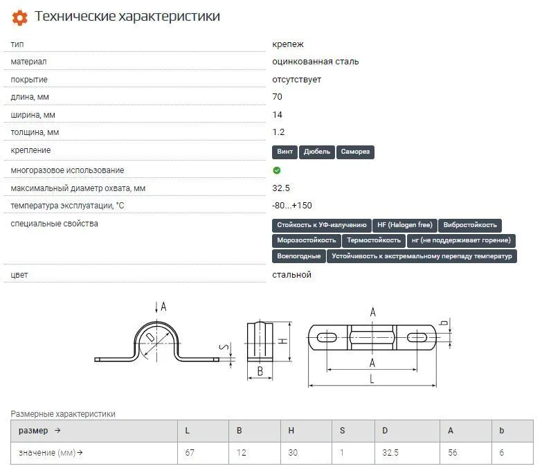 скоба смд 31-32 метал.двухлапковая (50шт.) (fortisflex) 