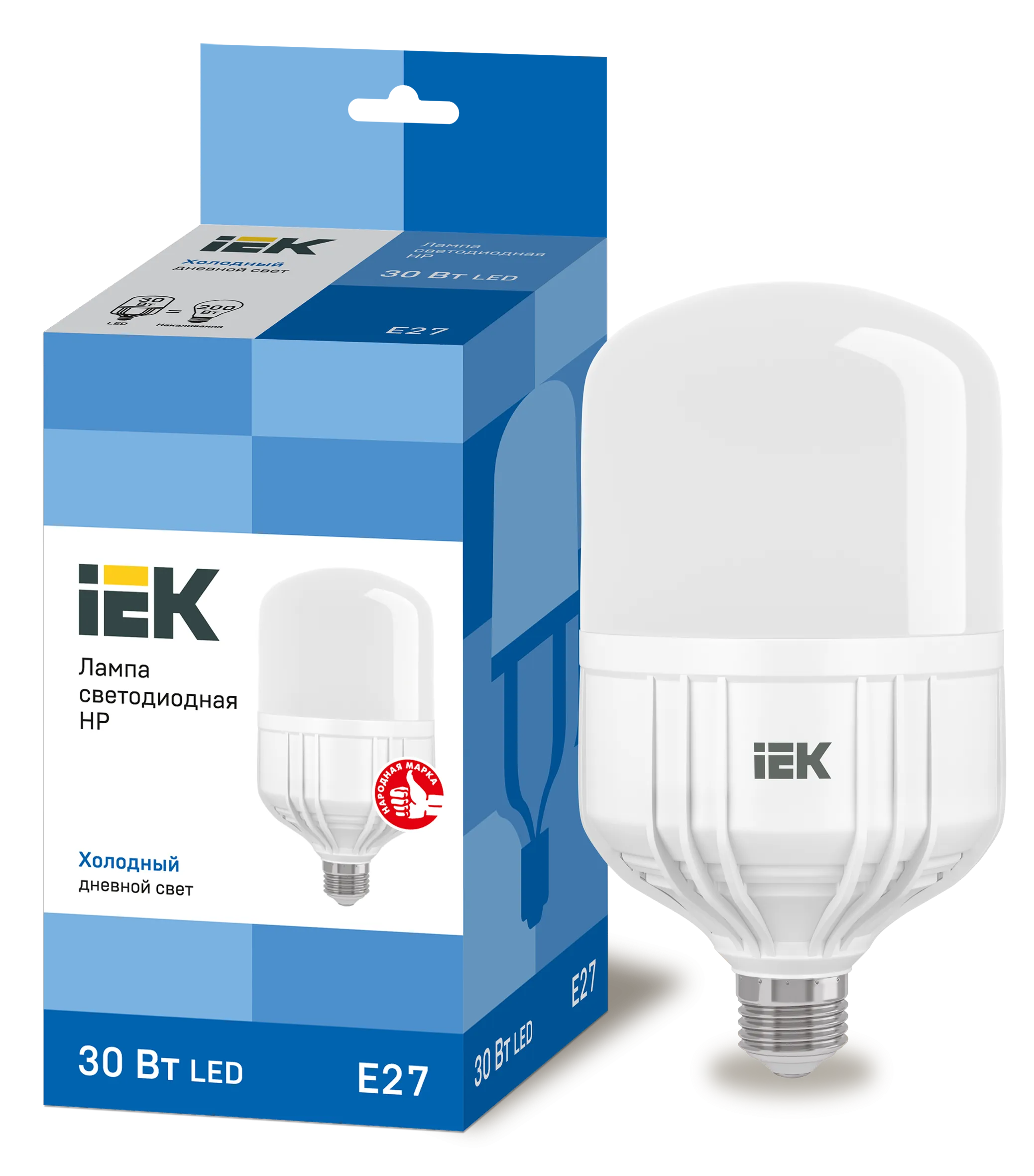 Лампа LED HP  30Вт 230В 6500К E27  (d112ммх196мм)