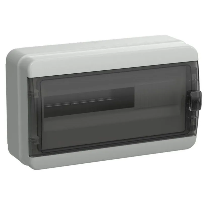 tekfor корпус пластиковый кмпн-18 ip65 черная прозрачная дверь iek