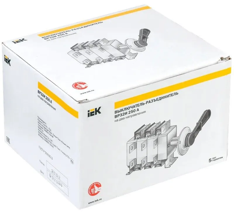 выключатель-разъединитель вр32и-37в71250 400а iek