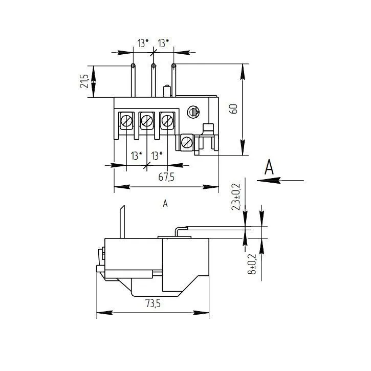 реле тепловое ртт-131 25а (21,3 - 28,7а) кзэа 