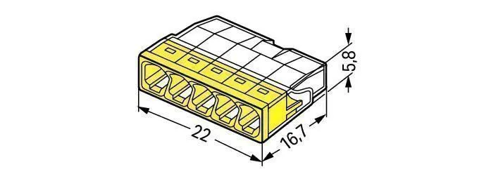 клемма wago 2273-205 5х2,5мм2 (упак.100шт.)