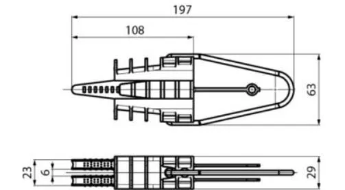 зажим анкерный pa- 25s клиновый (на 2-4 провода) 2х16/4х25мм 2,5кн, (упак.100шт.) (вк) 
